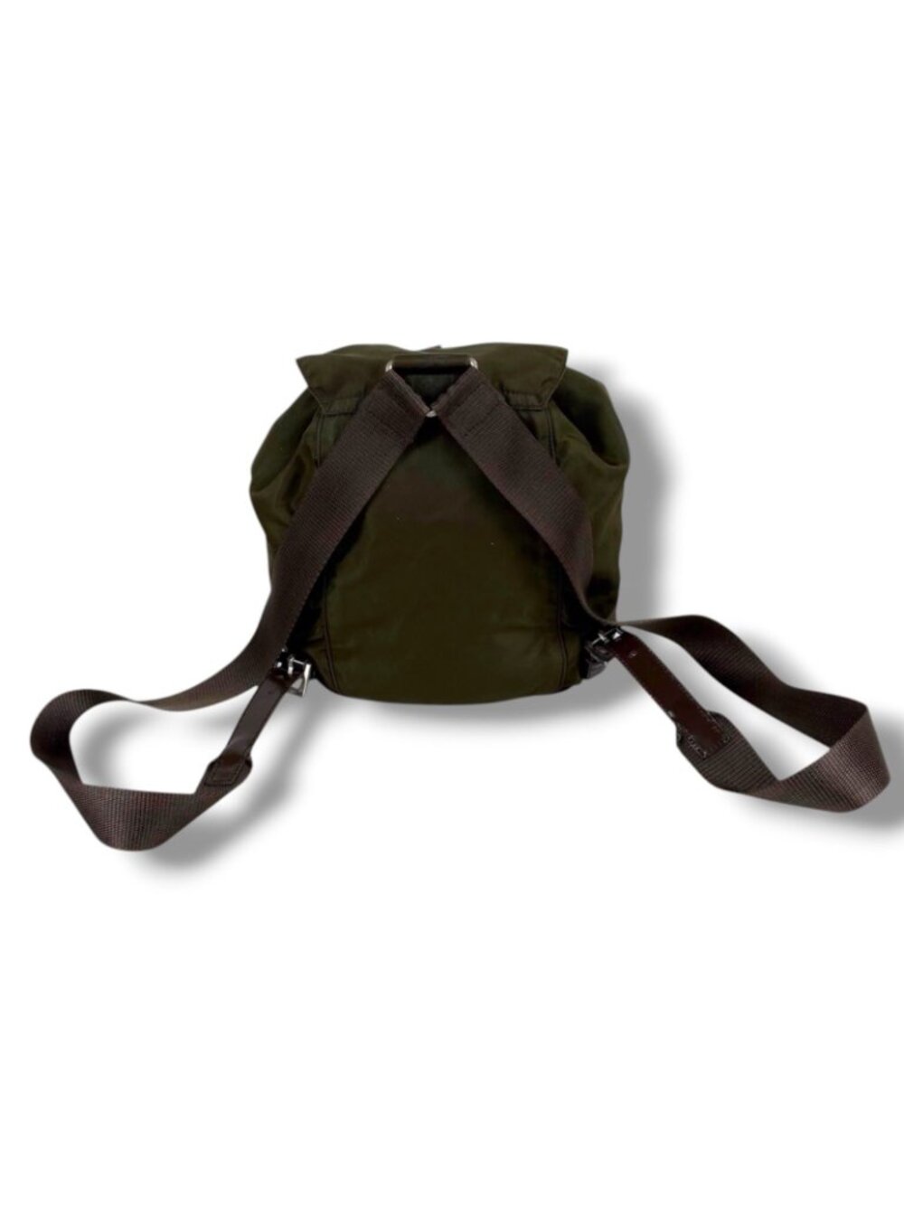 Prada Triangle Logo Drawstring Backpack Tessuto - Picture 3 of 12
